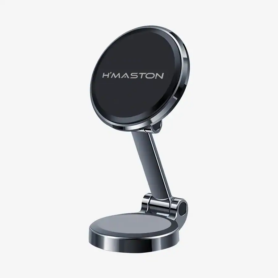 Carregador veicular sem fio H'MASTON para smartphones, auxílio na recarga rápida e prática, compatível com diversos modelos de dispositivos móveis, design moderno e eficiente.