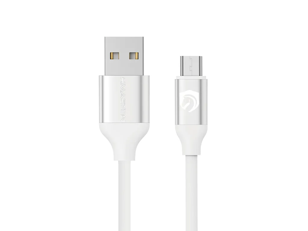 Carregador USB H'Maston com cabos de alta qualidade para dispositivos móveis, compatível com smartphones e tablets, garantindo carga rápida e segura. Ideal para uso doméstico e profissional.