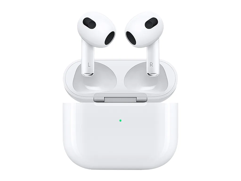 Fones de ouvido sem fio brancos com estojo de carregamento compacto, tecnologia Bluetooth e qualidade de som premium para exercícios, viagens e uso diário.