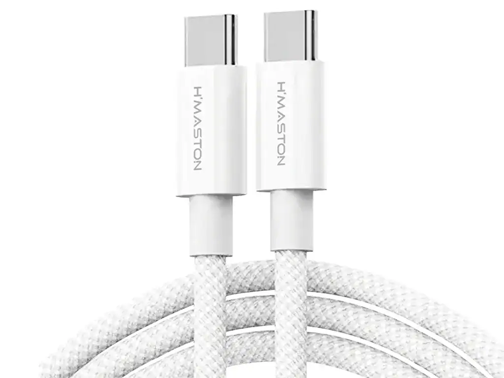 Cabo USB-C para carregamento de dispositivos móveis de alta velocidade.
