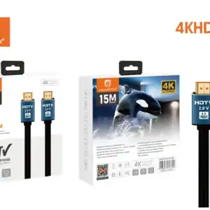 Cabos HDMI 4K Ultra HD de alta velocidade H'Maston para transmissão de vídeo 4K UHD, compatível com TVs, videogames e projetores, com alcance de 15 metros.