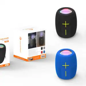 Som portátil sem fio H'MASTON AM19 com design colorido e alta qualidade de som para entretenimento, com opções de cores vibrantes.