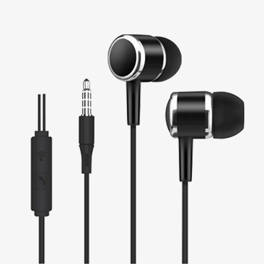 Fones de ouvido com fio e controle de áudio, acessório de tecnologia para escutar músicas e atender chamadas com qualidade sonora.