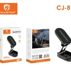 Suporte veicular magnético para carro H'Maston, compatível com smartphones e GPS, com design discreto e ajustável, ideal para facilitar o uso do celular em viagens e dirigir com segurança.