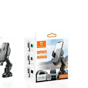 Suporte veicular para celular, compatível com diversos modelos, ideal para uso no carro e facilitar navegação e chamadas. Produto resistente e fácil de instalar.