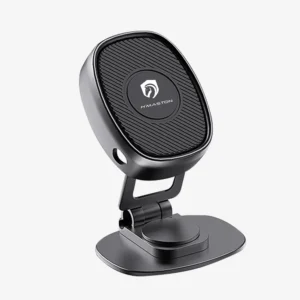 Carregador veicular sem fio H'MASTON para smartphones com suporte ajustável e design compacta, ideal para viagens e uso diário com máxima praticidade e compatibilidade com diversos modelos de celulares.