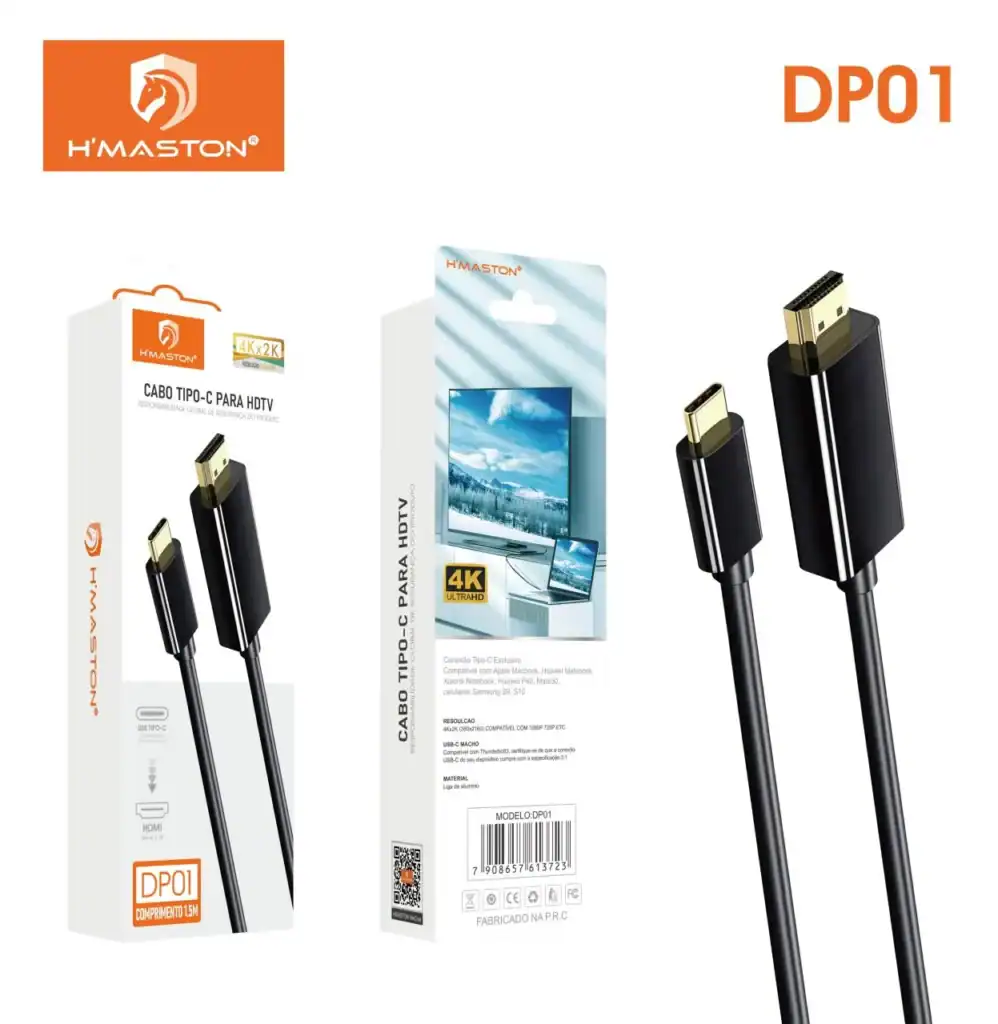 Cabos HDMI de alta qualidade para TV 4K, compatíveis com diversos dispositivos, garantindo excelente conexão e imagem cristalina. Perfeito para homes tows e equipamentos de alta definição.