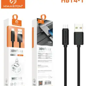 HB14-1 cabo de carregamento USB tipo C para celular, compatível com dispositivos móveis, de alta durabilidade e velocidade.