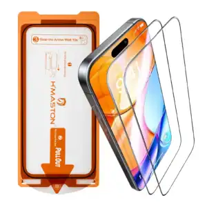 Protetor de tela de vidro temperado para celular com visor de alta durabilidade e proteção contra riscos, compatível com modelos de smartphones disponíveis na H'Maston.