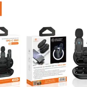 Árvore de fones de ouvido Bluetooth sem fio com microfone e estojo de carregamento da H'Maston, modelo MK08.