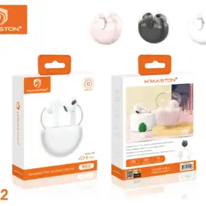 Fones de ouvido sem fio H'Maston, tecnologia Bluetooth, áudio de alta fidelidade, design compacto e confortável, ideal para exercícios e uso diário.