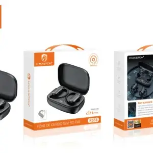 Fones de ouvido sem fio H'Maston RS56 com som surround de nível SQ e tecnologia Bluetooth 5.3, design ergonômico e alta qualidade de áudio para uma experiência sonora imersiva.