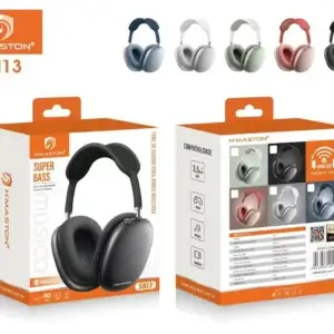 Fone de ouvido Bluetooth H'Maston SN13 com som super bass, compatível com smartphones, tablets e computadores, disponível em várias cores, ideal para música e chamadas sem fio.
