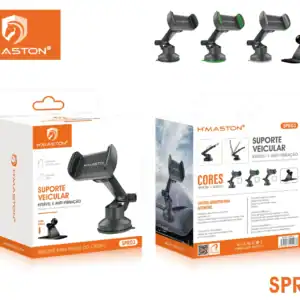 Suporte veicular para painel de carro H'Maston, resistente e anti-vibração, compatível com smartphones e dispositivos automotivos, fácil de instalar, ideal para direção segura.