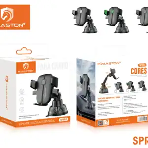 Suporte veicular universal para carro e automóvel, compatível com celulares de 4 a 6,5 polegadas, com rotação de 360 graus, design compacto, fácil instalação e compatível com diversos modelos de veículos e smartphones.