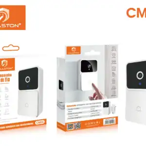 Sensor de campainha sem fio H'Maston com vídeo, monitoramento inteligente e fácil instalação para segurança residencial e comercial.
