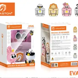 Boneca de bichinhos de EVA com design criativo, ideal para decorar e presentear crianças, com temas fofos e charme, disponível na loja H'Maston.
