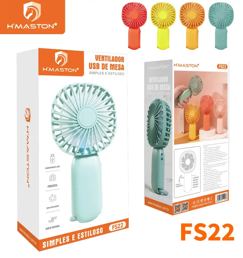 Recheios portáteis para ventilador USB de mesa, design compacto e portátil, ideal para uso em escritório, casa ou viagens, proporcionando ventilação eficiente e moderna.