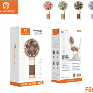 Ventilador portátil USB de mesa H'Maston, design compacto e estiloso com diferentes cores, ideal para uso doméstico e escritório.