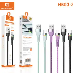 HMaston HB03-3 Cabo USB Reforçado para Carregamento Rápido