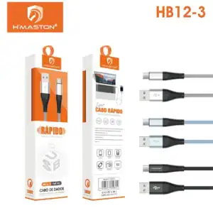HMaston HB12-3 Cabo USB para Carregamento Rápido