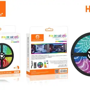 H'Maston HFT03 Fita de LED RGB 5 Metros – Controle Remoto 44 Teclas, IP65