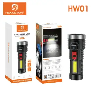 HMaston HW01 | Lanterna de Cabeça LED Recarregável com 9 LEDs e Ajuste de 90°