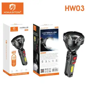 HMaston HW03 | Lanterna de Cabeça LED Recarregável com 9 LEDs e Ajuste de 90°