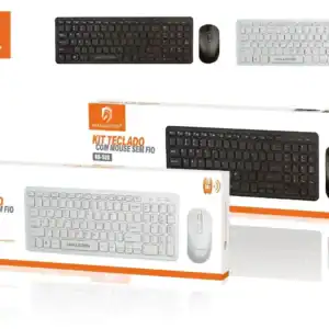 HMaston KB520 Teclado e Mouse Sem Fio 2.4GHz – Ergonômicos e Elegantes