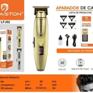 HMaston LFJ02 Máquina de Cortar Cabelo – Lâminas de Aço Inoxidável e Desempenho Potente