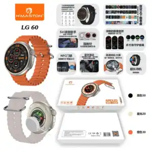 HMaston LG60Ultra | Smartwatch Completo com Monitoramento Cardíaco, GPS e NFC