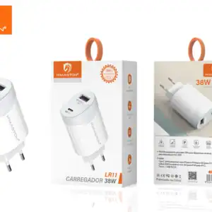 HMaston LR11 Carregador Rápido 38W com Saídas USB e Tipo-C – Carga Eficiente e Segura