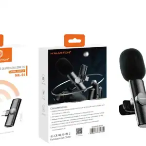 HMaston MK04 Microfone de Lapela Sem Fio Duplo – Gravação Estável e Áudio Profissional