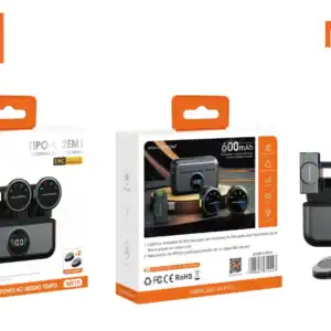 HMaston MK19 Microfone de Lapela Sem Fio Magnético – Áudio Claro e Bateria de Longa Duração