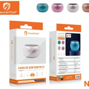 H'Maston N3 Mini Caixa de Som Bluetooth | Portátil com Som Potente