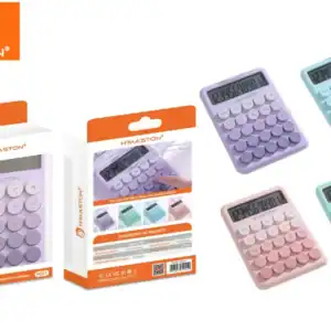 HMaston PC01 Calculadora de Mesa Profissional com Display LCD de 12 Dígitos – Compacta e Versátil