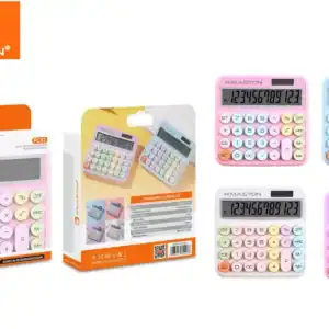 HMaston PC02 Calculadora Profissional com Display LCD de 12 Dígitos – Compacta e Versátil