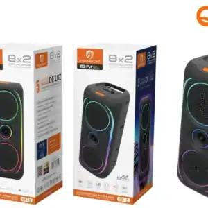 HMaston QS15 | Caixa de Som Bluetooth Portátil com Luzes RGB