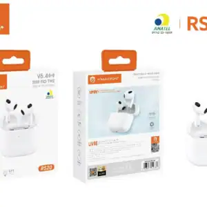 Fone de ouvido Bluetooth HMaston RS20 com som potente e design compacto, ideal para quem busca qualidade de áudio e conforto durante o uso diário.