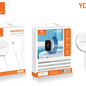 H’MASTON YD12B Carregador Magnético Portátil com USB-C e Qi Wireless