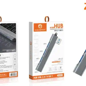 H’Maston ZHQ21 Hub USB 3.0 com 4 Portas | Alta Velocidade 5Gbps, Corpo em Alumínio