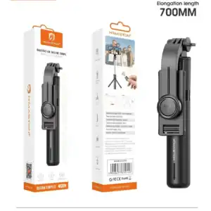 H’MASTON ZP23 Bastão de Selfie com Tripé, Bluetooth e Rotação 360°