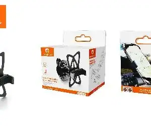 Suporte de celular HMaston CJ11 para moto e bike com rotação de 360º, ideal para fixar seu smartphone com segurança durante passeios e trajetos. Compatível com diversos modelos de celulares.