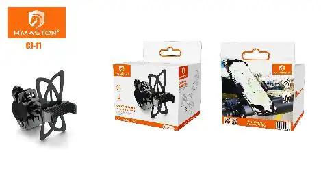 Suporte de celular HMaston CJ11 para moto e bike com rotação de 360º, ideal para fixar seu smartphone com segurança durante passeios e trajetos. Compatível com diversos modelos de celulares.