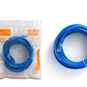 Cabo de rede RJ45 CR-5, modelo CR-5, ideal para conexões de alta velocidade e estabilidade em redes domésticas e comerciais.
