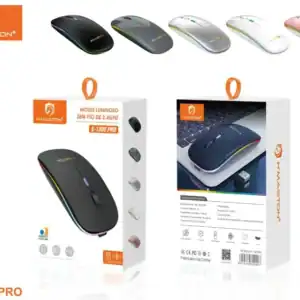 Mouse sem fio Bluetooth HMaston E1300 PRO com sensor óptico de alta precisão, recarregável e design moderno, ideal para uso profissional e doméstico.
