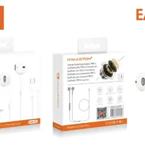 Fone de ouvido Tipo-C compatível com iPhone 15, ideal para alta qualidade de áudio e conexão rápida. Perfeito para quem busca compatibilidade e desempenho em um acessório confiável.