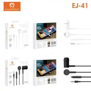 Fone de ouvido com microfone com fio, ideal para chamadas e uso diário, compatível com smartphones e dispositivos móveis, oferece áudio de alta qualidade e conforto.