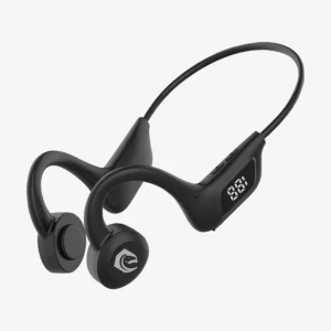 Fone de ouvido esportivo Bluetooth com LED digital, design ergonômico, resistência à água e som de alta qualidade para atividades físicas. Perfeito para treinos e uso diário.