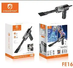 Aspirador de pó portátil H'Maston FE16, multifuncional 3 em 1, com potência de 120 W, ideal para limpeza eficiente de diferentes superfícies e espaços pequenos, fácil de usar e leve.